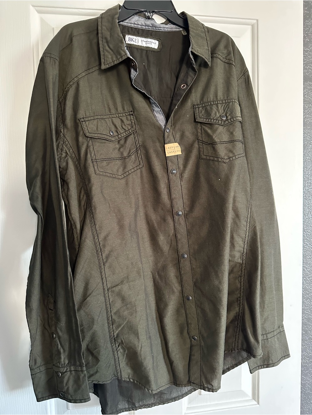 BKE Brown Casual Button-Up Shirt